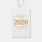 Klas van 2026 Gouden Script Afstuderen Cadeaulabel (Voorkant)