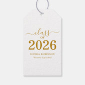 Klas van 2026 Gouden Script Afstuderen Cadeaulabel (Achterkant)