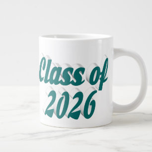 Klas van 2026 groene tekst afstuderen extra grote beker