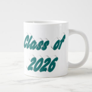 Klas van 2026 groene typografie afstuderen extra grote beker