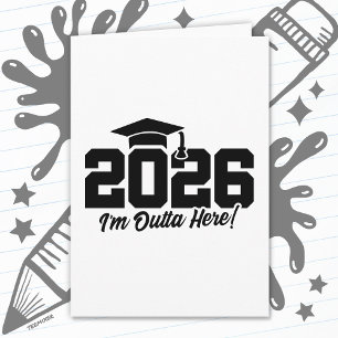 Klas van 2026 Ik ben weg! Afstudeercitaat Kaart