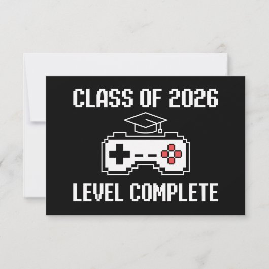 Klas van 2026 Level Compleet Gamen Afstuderen Aankondiging (Voorkant)