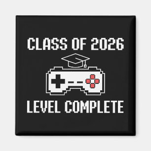 Klas van 2026 Level Complete Gaming Afstuderen Magneet