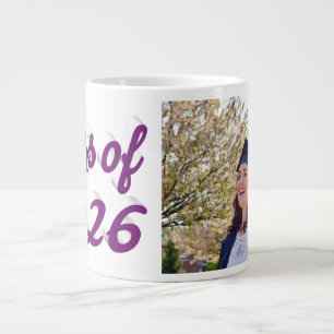 Klas van 2026 paarse script afstudeerfoto extra grote beker