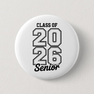 Klas van 2026 Senior 26 Afstuderen Afgestudeerd Ronde Button 5,7 Cm