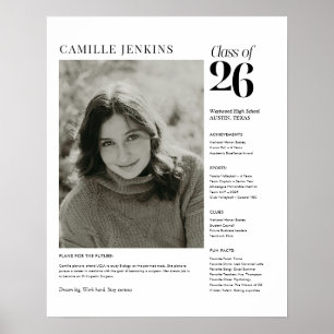 Klas van 2026 Senior Foto Herinneringsposter Poster