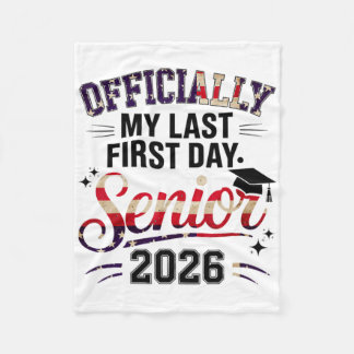 Klas van 2026 Senior Meisjes Mijn laatste eerste s Fleece Deken