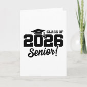 Klas van 2026 Senior Varsity Afstudeerpretquote Kaart (Voorkant)