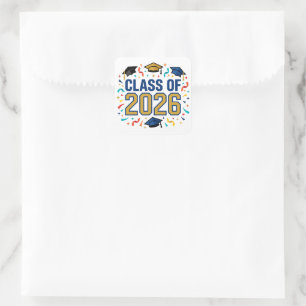 Klas van 2026 vierkante sticker