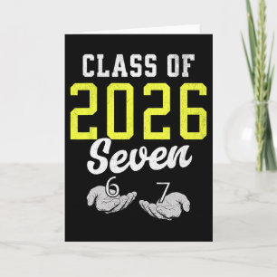 Klas van 2026 Zes Zeven Senior Gele Afstuderen 6 7 Kaart