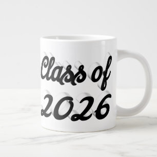 Klas van 2026 zwarte script afstudeercadeau extra grote beker