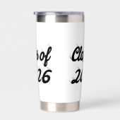 Klas van 2026 zwarte script afstuderen geïsoleerde drinkbeker (Rechts)