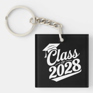 Klas van 2028 Trots Afgestudeerde Afstuderen Sleutelhanger