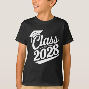 Klas van 2028 Trots Afgestudeerde Afstuderen T-shirt