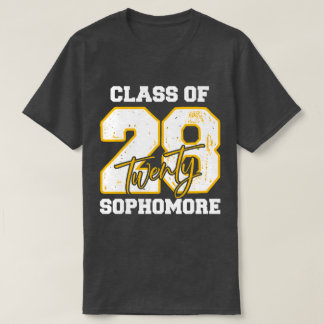 Klas van 2028 tweedejaars middelbare school terug t-shirt