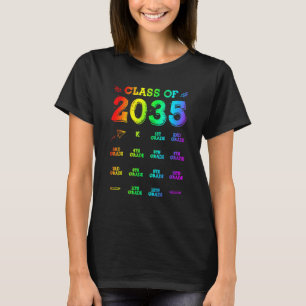 Klas Van 2035 Afstuderen Eerste Dag Van School Gro T-shirt