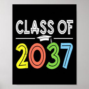 Klas van 2037 Groei Met Mij Eerste Dag Van School Poster