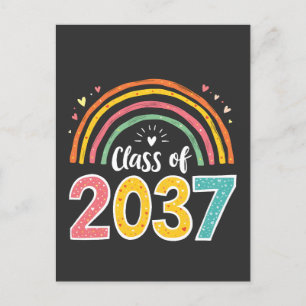 Klas van 2037 Kleuterschool Afstudeer School Aankondigingskaart