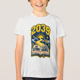 Klas van 2039 Boek Verhaal Begint Hier Tri-Blend Shirt
