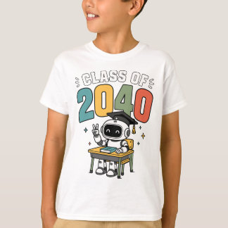 Klas van 2040 toekomstige afgestudeerde robot afst t-shirt