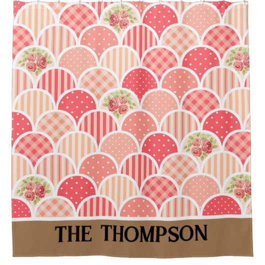  klasje, monogrammen douchegordijn (Voorkant)