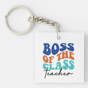 Klasleider Leraar Wordart Sleutelhanger
