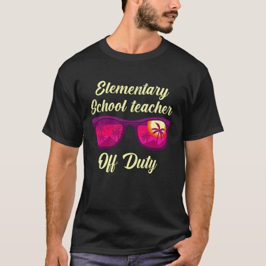 Klasleraar basisschool buiten dienst leraar t-shirt (Voorkant)