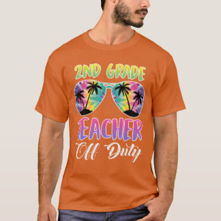 Klasleraar tweede klas op vakantie leerkracht vrie t-shirt