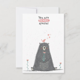 Klaslokaal Beary speciale Valentijnsdag Notitiekaartje