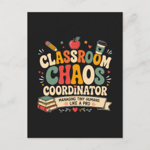 Klaslokaal Chaos Coördinator Briefkaart