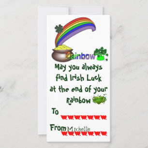 Klaslokaal Irish Valentijn Feestdagenkaart