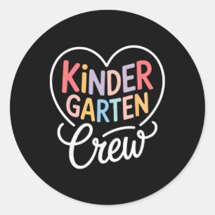 Klaslokaal T-shirt kleuterleidster jongen Ronde Sticker