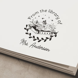 Klaslokaal "Uit de bibliotheek van" boekenplaat Fl Zelfinktende Stempel