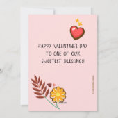 Klaslokaal Valentijnsdag Boho Donuts en Bloemen Feestdagenkaart (Achterkant)