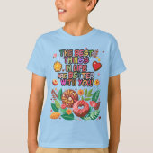 Klaslokaal Valentijnsdag Boho Donuts en Flowers T-shirt (Voorkant)