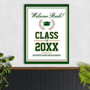 Klasreünie Welkom in Schoolkleuren Poster