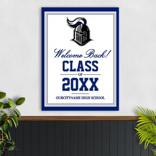 Klasreünie Welkom van School Mascot Poster