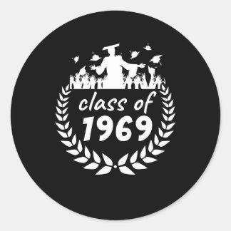 klasse 1969 afstuderen of reünie per jaar ronde sticker