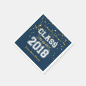 Klasse 2018 Afstudeerder Party Blue and Yellow Servetten (Hoek)