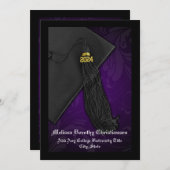 Klasse 2019 Paarse opleiding Tassel College Kaart (Voorkant / Achterkant)