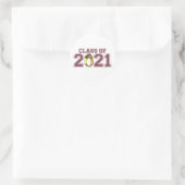 Klasse 2021 Klasse Ring (maroon) Ronde Sticker (Tas)