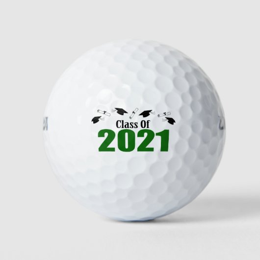 Klasse 2021 Petten en diploma's (groen) Golfballen (Voorkant)