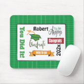 Klasse 2022 Groene Afstuderen Muismat (Met muis)
