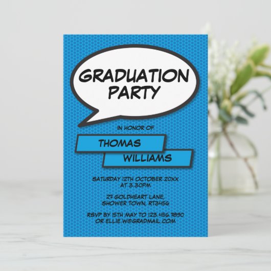 Klasse 2022 Modern Blue Kaart (Staand voorkant)