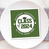 Klasse 2023 Forest Green Graduation Party Servet