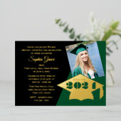 Klasse 2023 Graduation Cap Folie Invitation Folie Uitnodiging (Staand Voorkant)