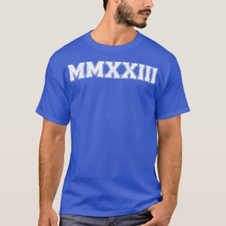 Klasse 2023 Romeinse nummers voor hogere afstudere T-shirt