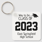 Klasse 2023 Slogan personaliseren Sleutelhanger (Voorkant)