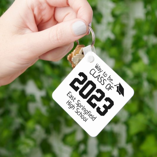 Klasse 2023 Slogan personaliseren Sleutelhanger (Hand)