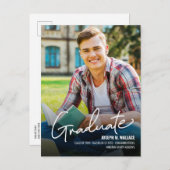Klasse 2025 University Afstuderen Foto gepersonali Aankondigingskaart (Voorkant / Achterkant)